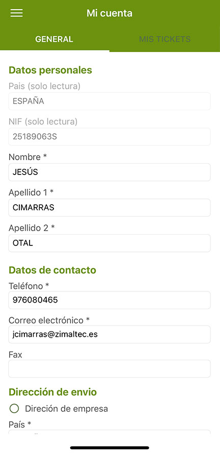 Extranet of visitors